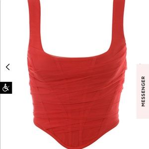 House of CB red corset top